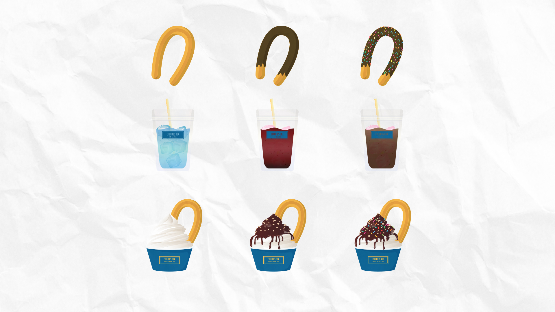 CHURROS BOX 오리지널 츄러스 일러스트